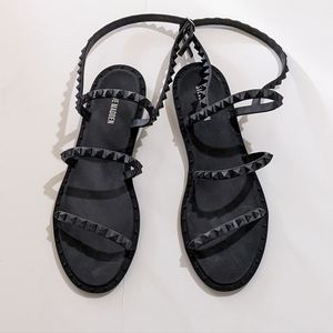 Steve Madden Black Studded Sandals